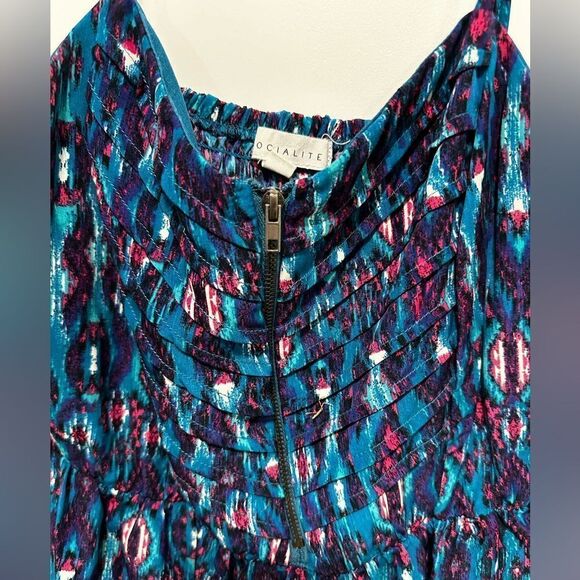 Stylish Blue Patterned Women's Dress - Picture 2 of 4